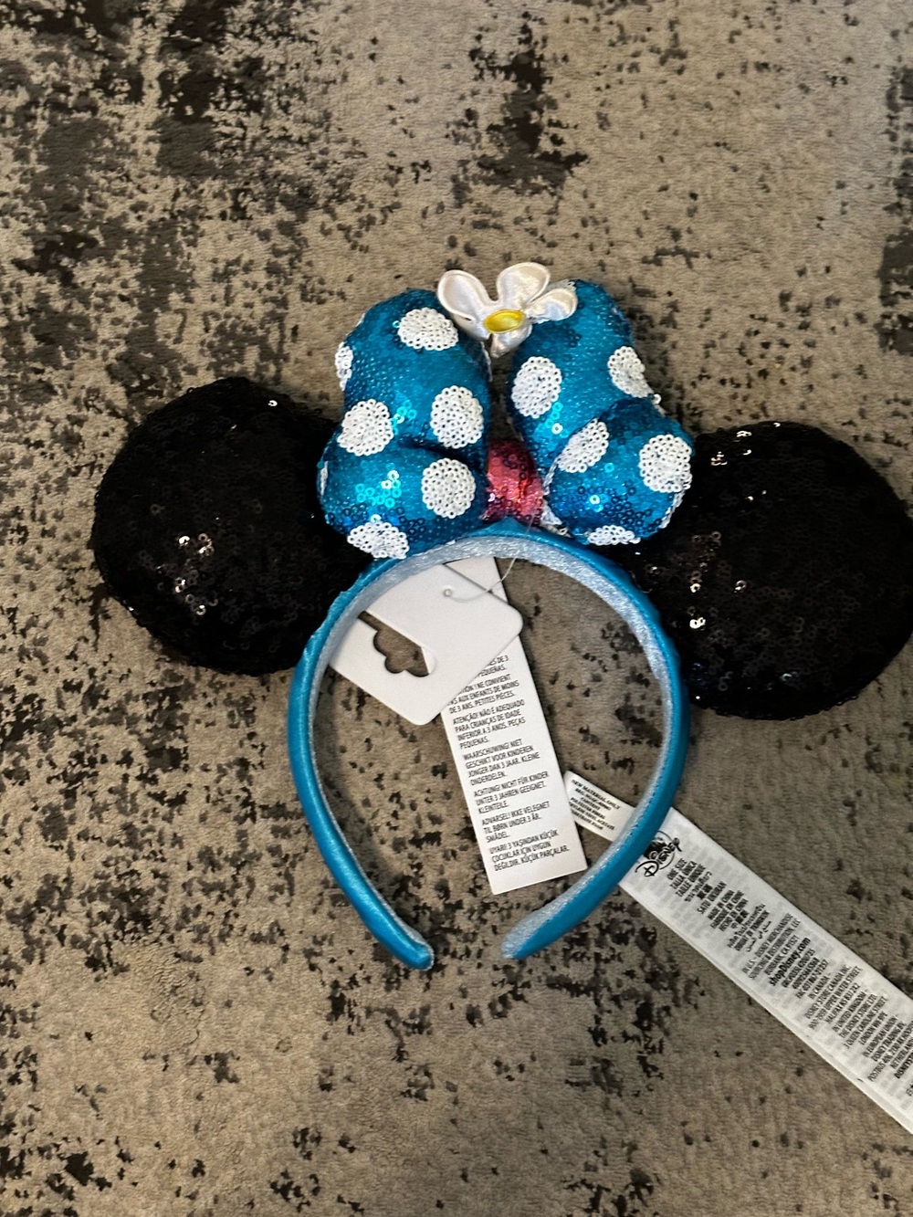 NWT Disney Parks Retro Daisy Flower Sequin Minnie Mouse Ear Headband